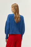 Compania Fantastica Blue Textured Knit Sweater