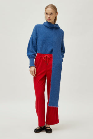 Compania Fantastica Blue Textured Knit Sweater