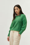 Compania Fantastica Green Textured Knit Sweater