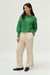 Compania Fantastica Green Textured Knit Sweater