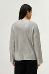 Compania Fantastica Silver Shimmer Coated Knit Sweater