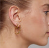Orelia London graduated orb huggie hoop earrings