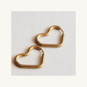 Heart Hoop Earrings