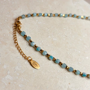 Little Nell Aqua Beaded Necklace