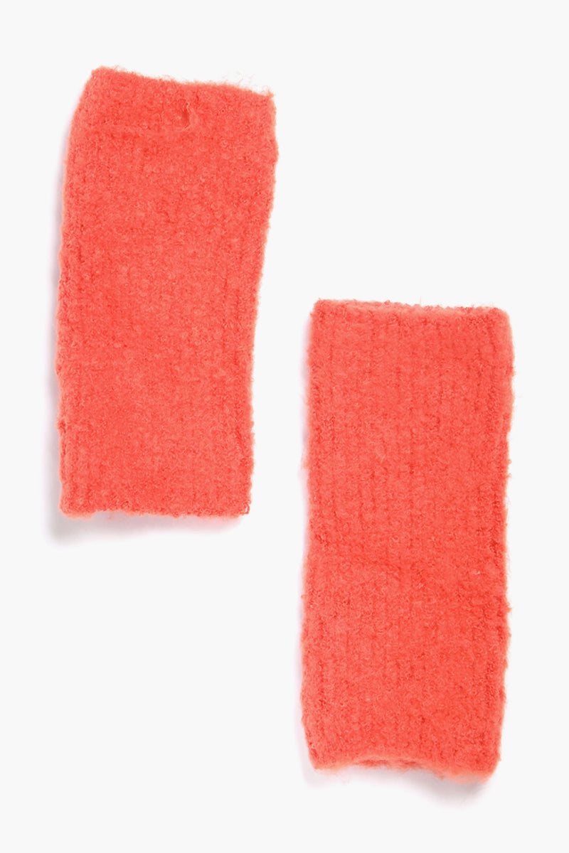 Sarta Orange Knitted Wrist Warmers