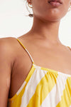 Compania Fantastica Yellow Striped Maxi Dress