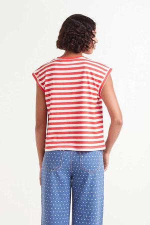 Compania Fantastica Red Striped Tank Top