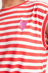 Compania Fantastica Red Striped Tank Top