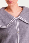 Compania Fantastica Grey Collared Cardigan