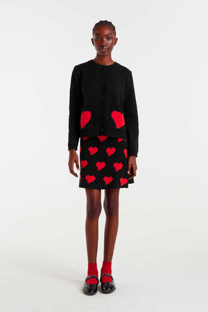 Compania Fantastica Jacquard Heart Cardigan