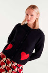 Compania Fantastica Jacquard Heart Cardigan
