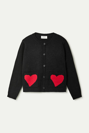 Compania Fantastica Jacquard Heart Cardigan