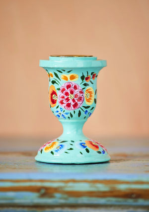 Hand Painted Kashmiri Candlestick