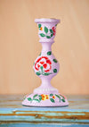 Large Hand Painted Kashmiri Candlestick