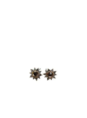 Sixton Champagne Flower Sparkle Earrings