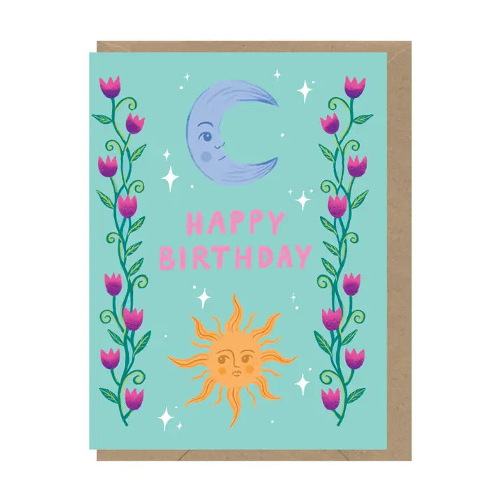 Earlybird Designs Sun & Moon Mini Birthday Card