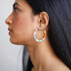 Colourful Glass Beaded Hoop Earrings