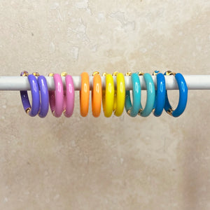 Little Nell Enamel Hoops