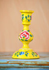 Large Hand Painted Kashmiri Candlestick