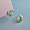 Vurchoo Peru Silver Eclipse Moonstone Studs