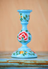 Large Hand Painted Kashmiri Candlestick