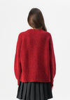 Selected Femme Lulu Knit Cardigan in Red