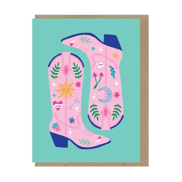 Earlybird Designs Cowboy Boots Mini Card