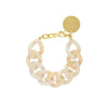 Flat Chain Bracelet in Pearl Marble