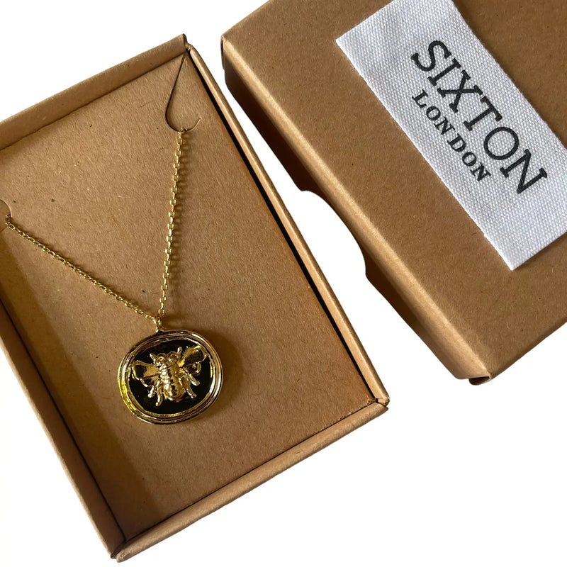 Sixton Boho Beetle Medallion Necklace