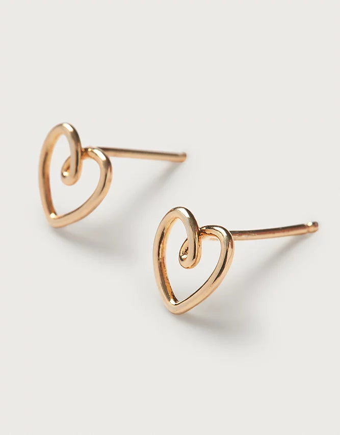 Estella Bartlett Doodle Heart Stud Earrings