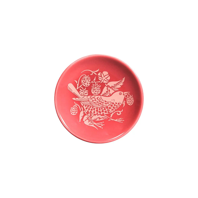 William Morris Trinket Key Ring Dish Raspberry