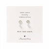 A Beautiful Story Mini Coin Rose Quartz Silver Plated Earrings