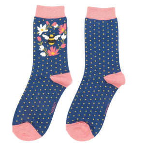 Miss Sparrow Bumble Bee Wreath Socks