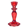 Boho Glass Candle Holder - Red