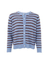 Black Colour Dell Stripe Knit Cardigan