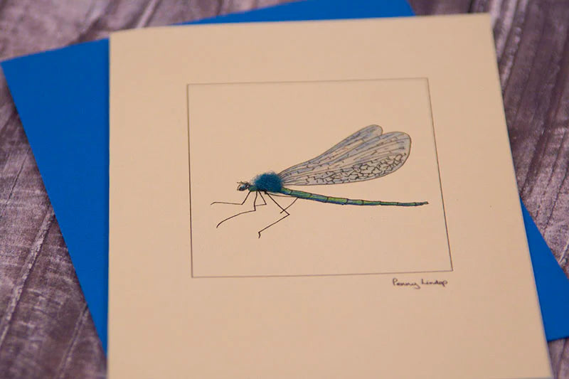 Papersheep Blue Dragonfly greetings card