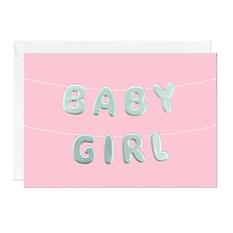 Ricicle Baby Girl Balloon Card