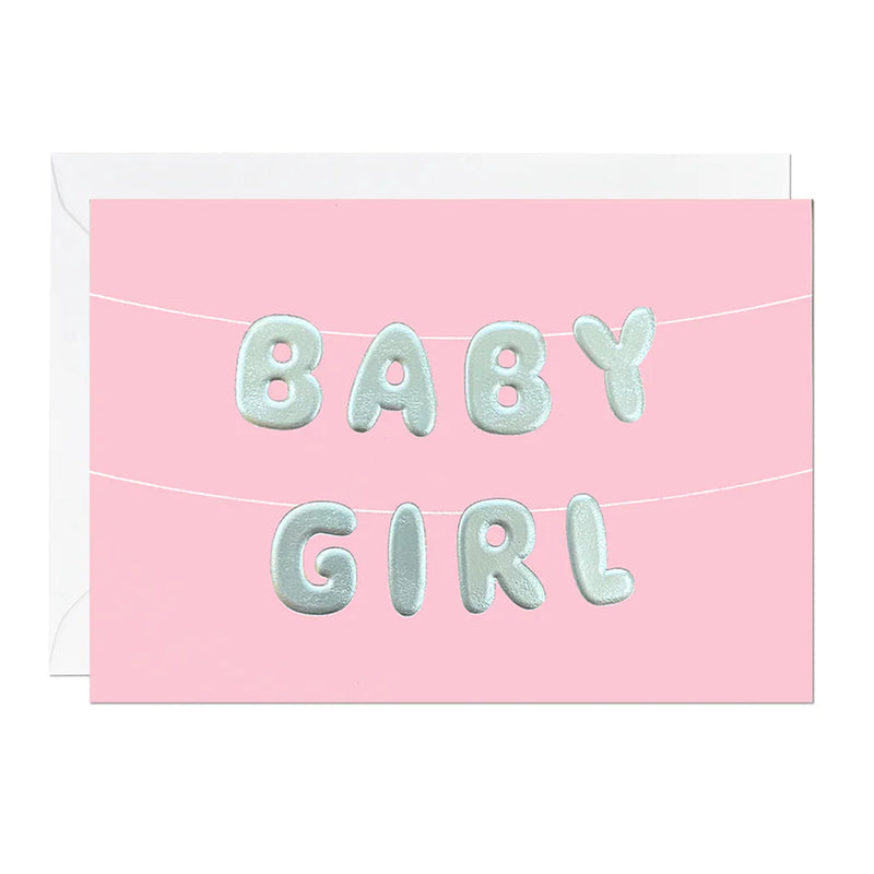 Ricicle Baby Girl Balloon Card