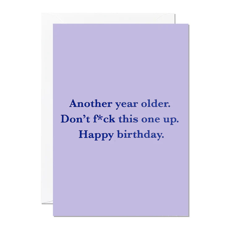 Ricicle Cards Another year older birthday card