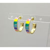 Isles & Stars Enamel Flat C Shaped Hoops