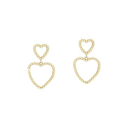 Isles & Stars Double Heart Drop Earrings