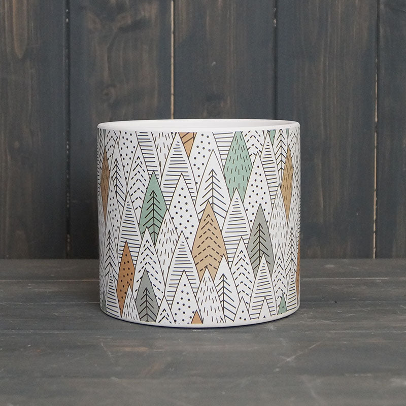 Geometric Tree Patterned Plant Pot