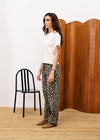 FRNCH Leopard Print Bobtail Jeans