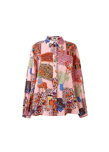 FRNCH Gerbera Pink Shirt