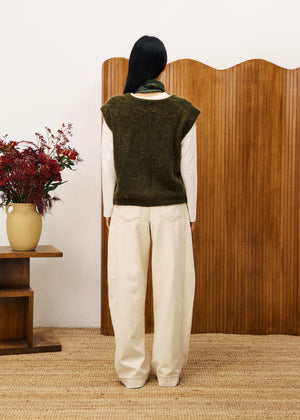 FRNCH Kukicha Khaki Cardigan