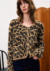 FRNCH Begonia Leopard Cardigan