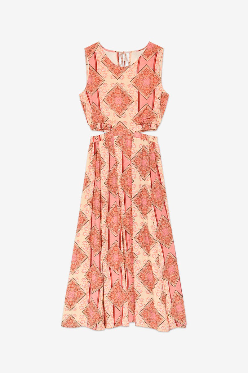 Nekane Taves Cut Out Printed Dress