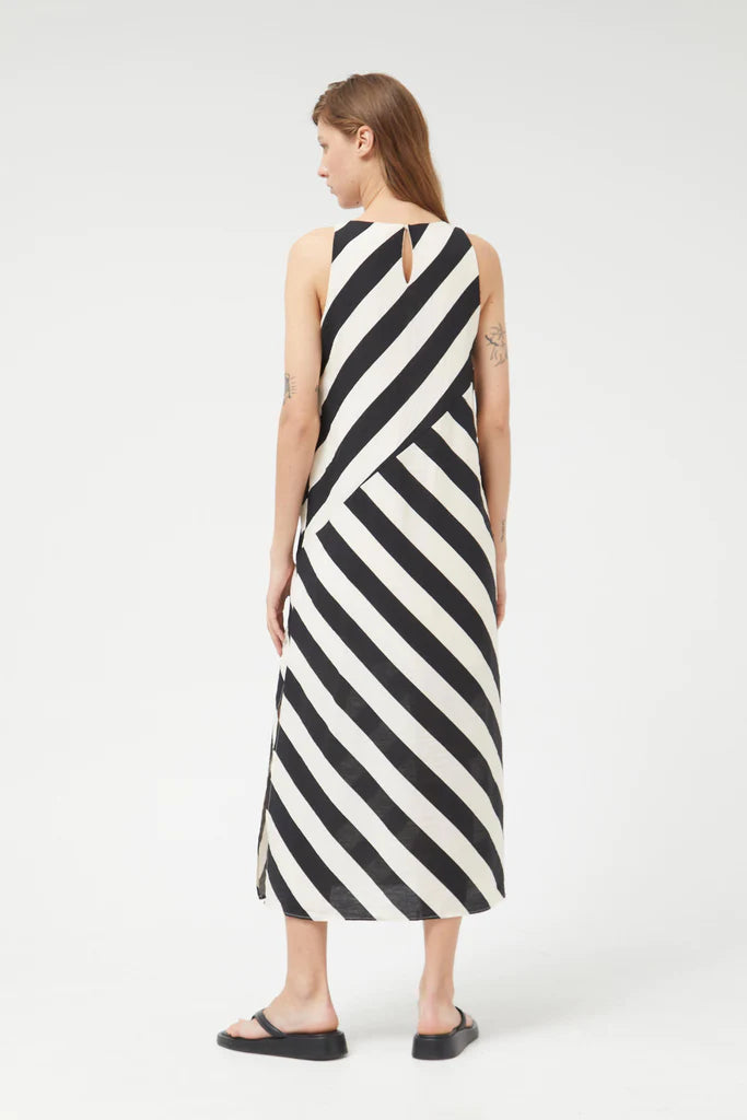Compania Fantastica Diagonal Stripe Dress