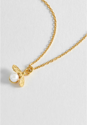 Estella Bartlett Pearl Bee Pendant Necklace