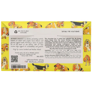 Arthouse 'Happy Hounds' Silky Milky White Chocolate with Madagascan Vanilla
